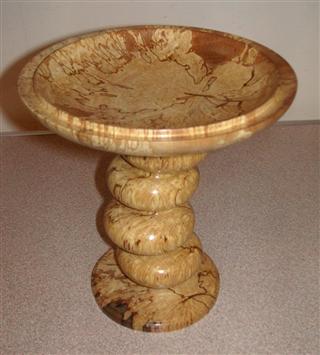 A spalted beech dish with a twist by Pat